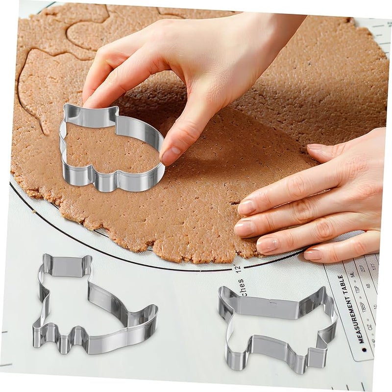 5 Piece Stainless Steel Cat Cookie Cutters Set For Baking And Fondant - Image 4